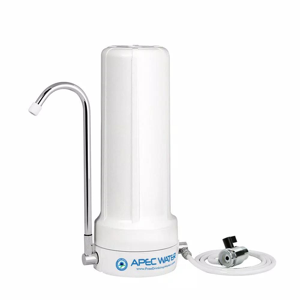APEC Water Systems 4-in-1 Ceramic Countertop Water Filter System - Portable Drinking Water Purifier