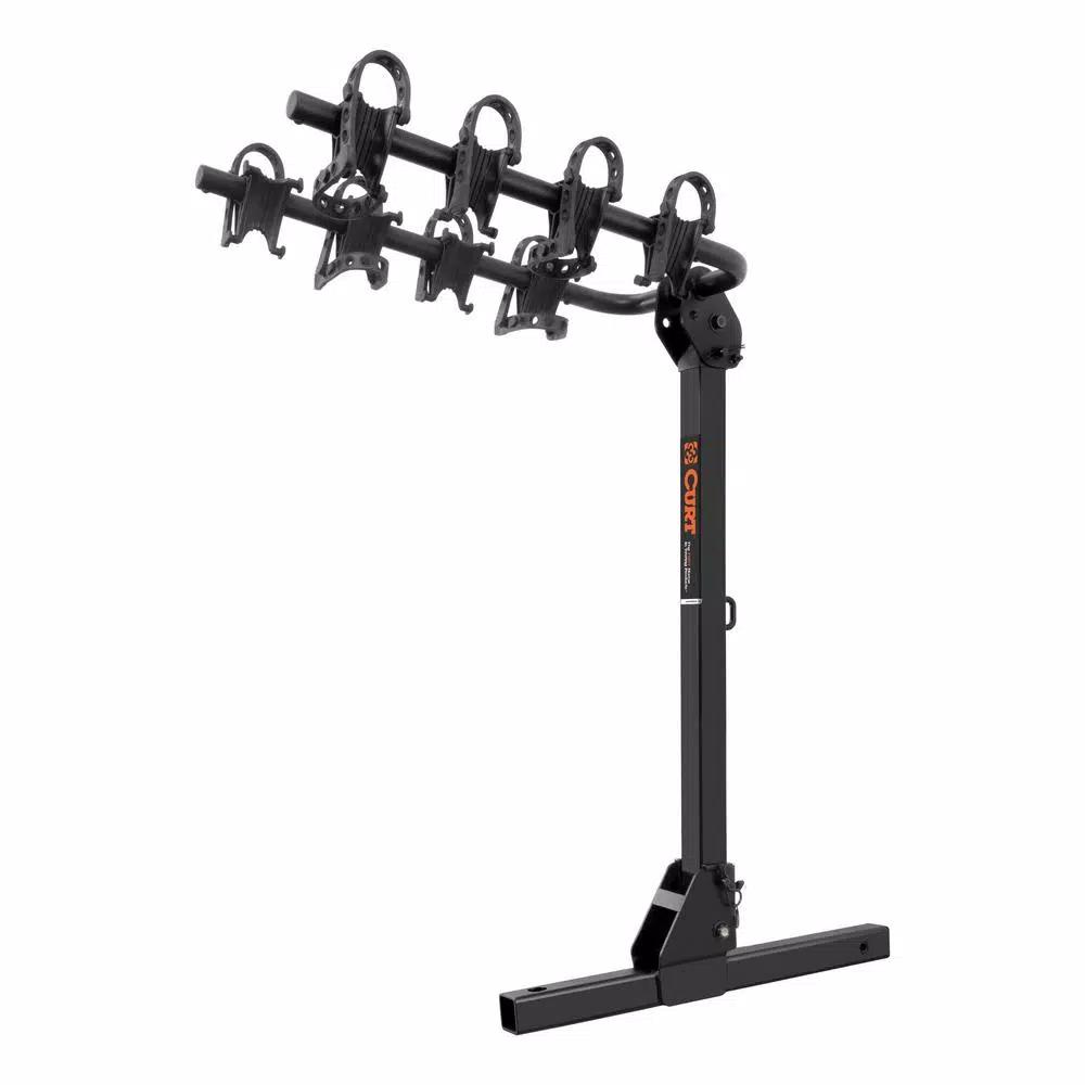CURT Towable Hitch-Mounted Bike Rack, 4-Bike Capacity, 2" Shank, 2,000 lbs. GTW