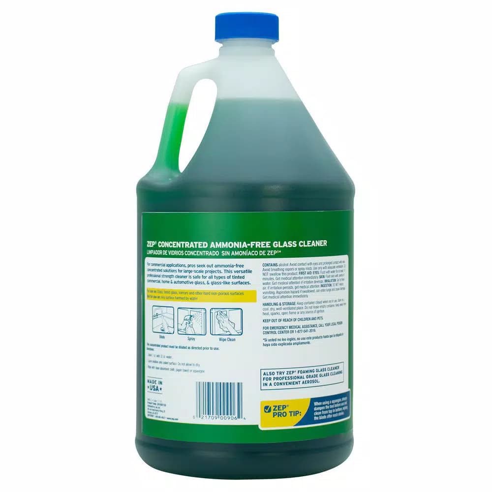 ZEP 1 Gal. Ammonia-Free Glass Cleaner Concentrate, Professional Strength