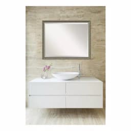 Amanti Art Parisian 30.5 in. W x 24.5 in. H Framed Rectangular Bathroom Vanity Mirror, Silver thumbnail 5