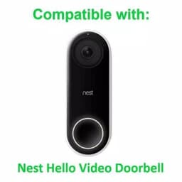 Wasserstein Adjustable Angle Wall Mount for Google Nest Hello Video Doorbell, Black thumbnail 7
