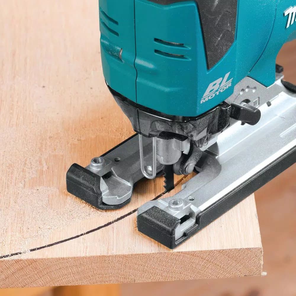 Makita 18V LXT Brushless Jig Saw, 10 in. Miter Saw, and 3-1/4 in. Planer Combo Kit with 5.0 Ah Battery & Charger