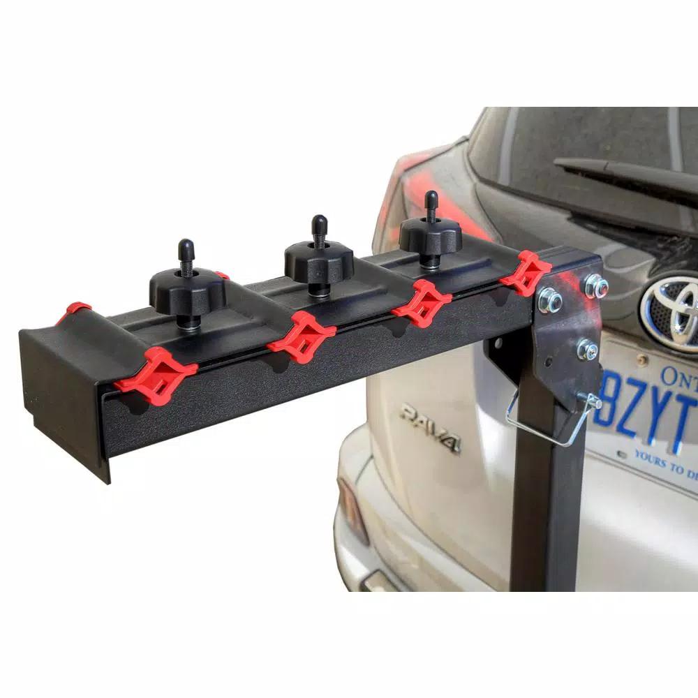 Detail K2 4-Bike Hitch Mounted Bike Rack, 300 lbs Capacity, 2 in. Receiver, Black