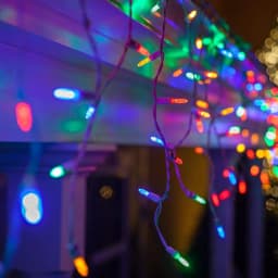 Wintergreen Lighting 7 ft. 70-Light LED M5 Multi-Color Icicle Light Set thumbnail 2