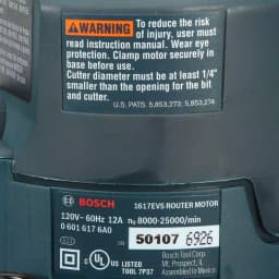 Bosch 2.25 HP Fixed-Base Router, 12 Amp Variable Speed Corded Electronic Router thumbnail 6