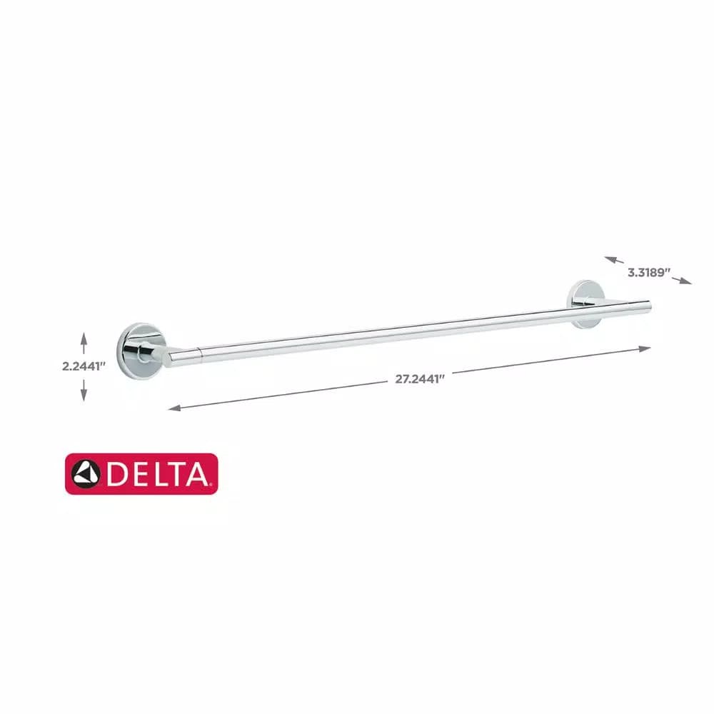 Delta Lyndall 24 in. Chrome Towel Bar, Modern Wall Mounted Design