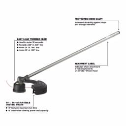 Milwaukee M18 FUEL 18V Cordless Brushless String Trimmer Combo Kit with QUIK-LOK Pole Saw, Hedge Trimmer & Edger thumbnail 4
