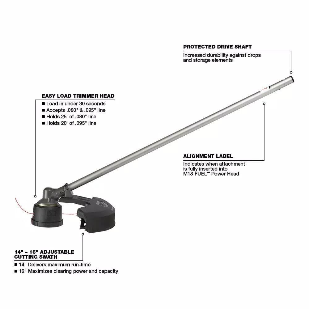 Milwaukee M18 FUEL 18V Cordless Brushless String Trimmer Combo Kit with QUIK-LOK Pole Saw, Hedge Trimmer & Edger