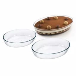 Marinex Terrina 2-Piece Oval Borosilicate Glass Roaster Set thumbnail 3