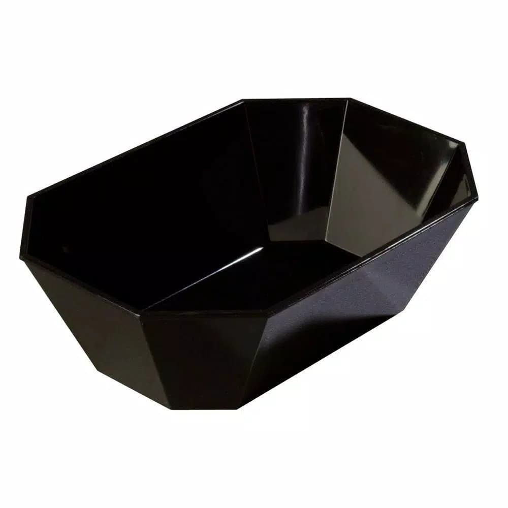 Carlisle Black Octagonal Deli Serving Crock Set, 80 oz, Case of 6