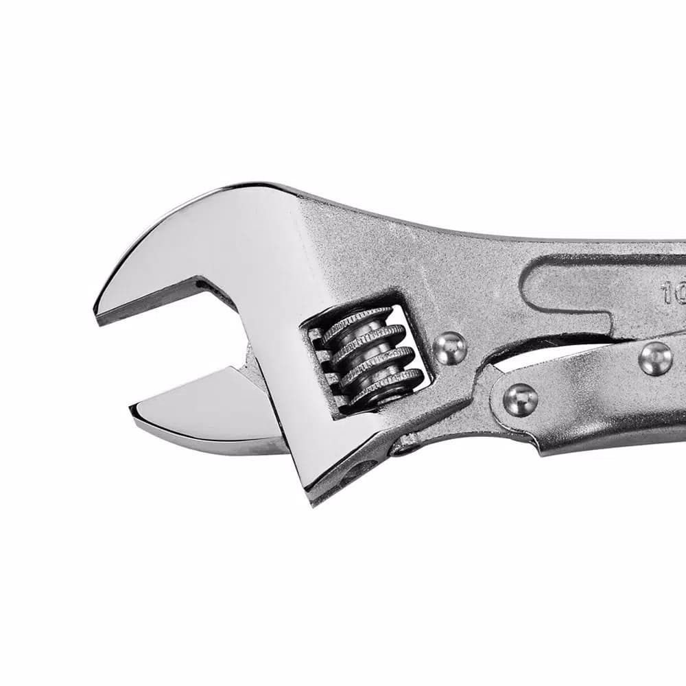 Stanley MaxGrip 10 in. Locking Adjustable Wrench, Chrome Vanadium Steel