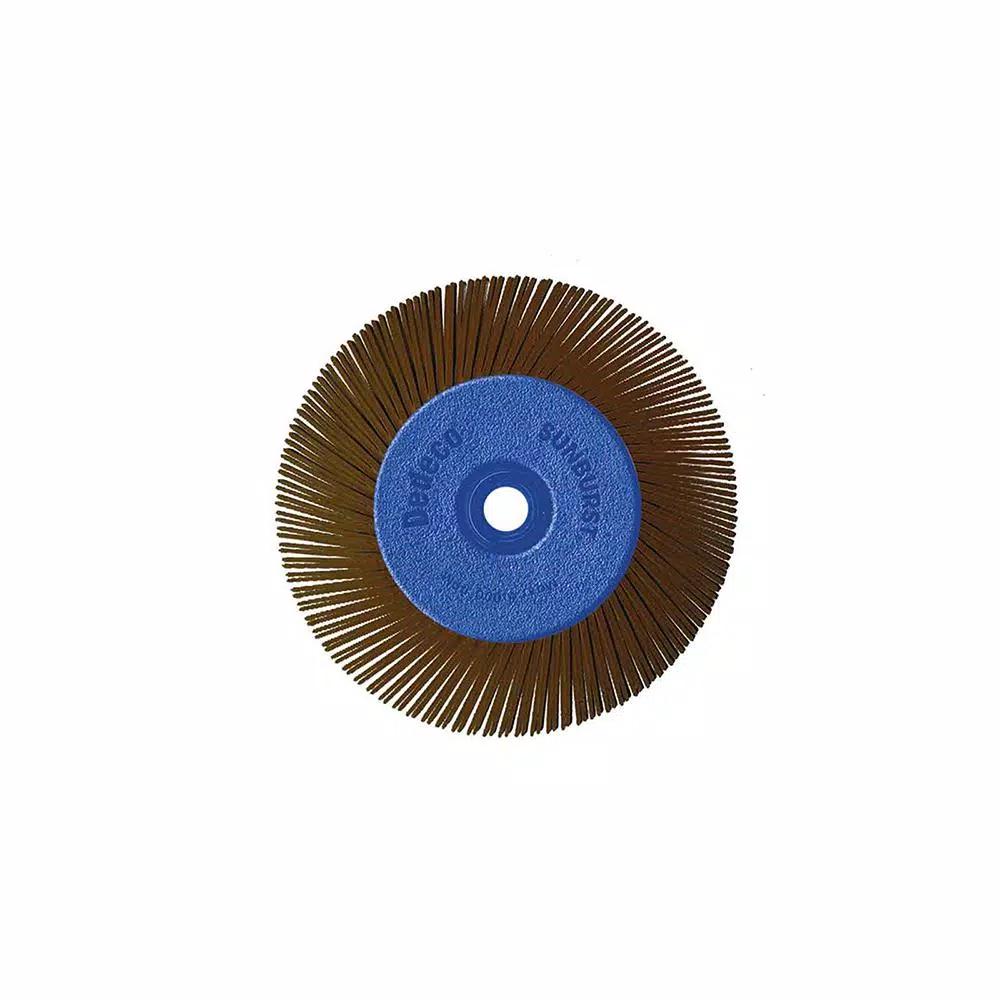 Dedeco Sunburst 6 in. TA Radial Discs, 1/2 in. Arbor, 36-Grit Ultra-Coarse Thermoplastic Cleaning and Polishing Tool