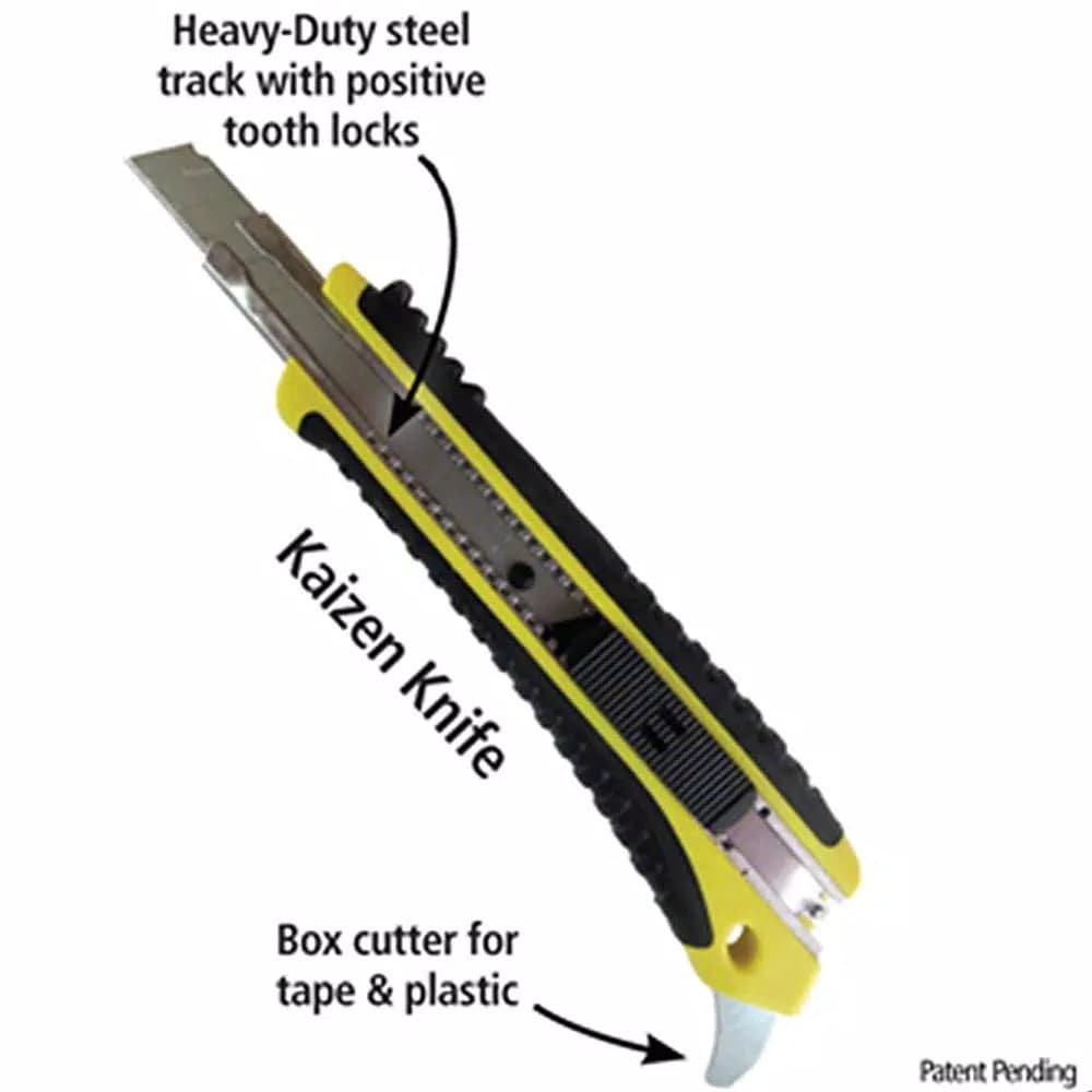 Fastcap Fast Cap Kaizen Utility Knife with Built-in Box Opener and Snap-Off Steel Blade