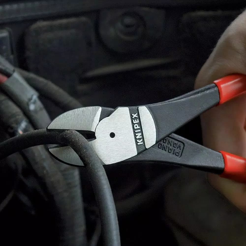 KNIPEX 10 in. Angled High Leverage Diagonal Cutters with Tether Attachment