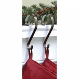 Haute Decor Oil-Rubbed Bronze Stocking Scrolls Stocking Holders, 2-Pack thumbnail 2