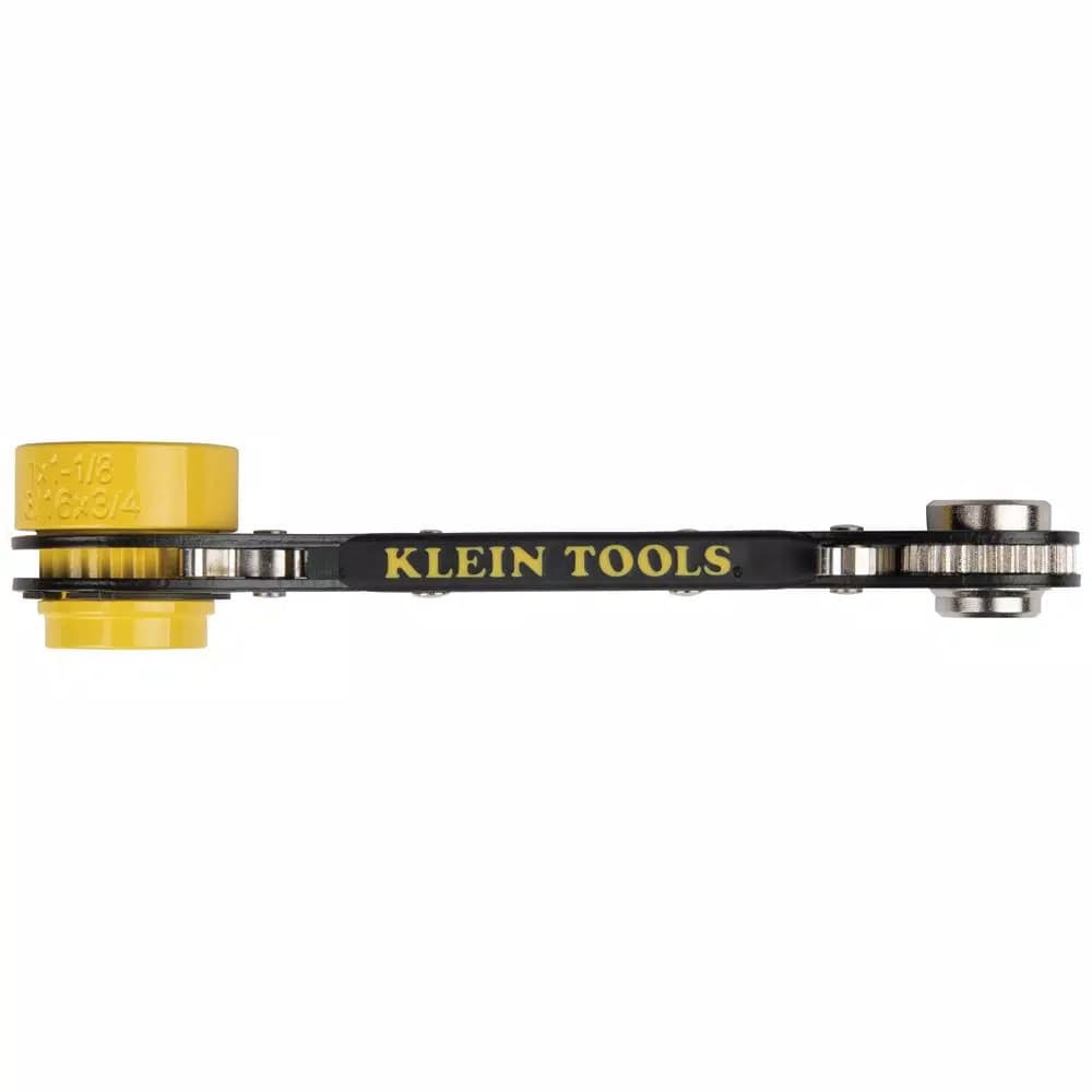 Klein Tools 6-in-1 Ratcheting Lineman's Wrench, SAE Combination Wrench