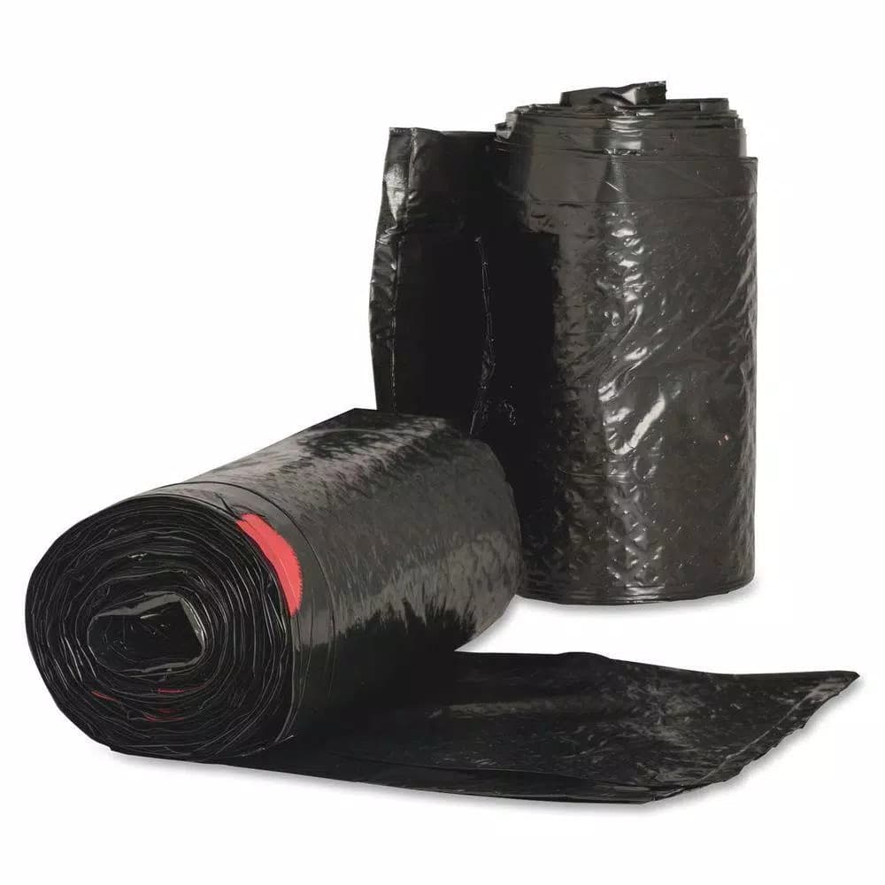 Genuine Joe 30 Gal. Black Flex Drawstring Trash Liners, 1.05 Mil Puncture-Resistant, 42-Count
