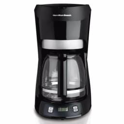Hamilton Beach 12-Cup Programmable Drip Coffee Maker with Digital Clock, Black thumbnail 1