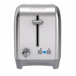 BLACK+DECKER 2-Slice Wide Slot Toaster, Black and Stainless Steel thumbnail 1
