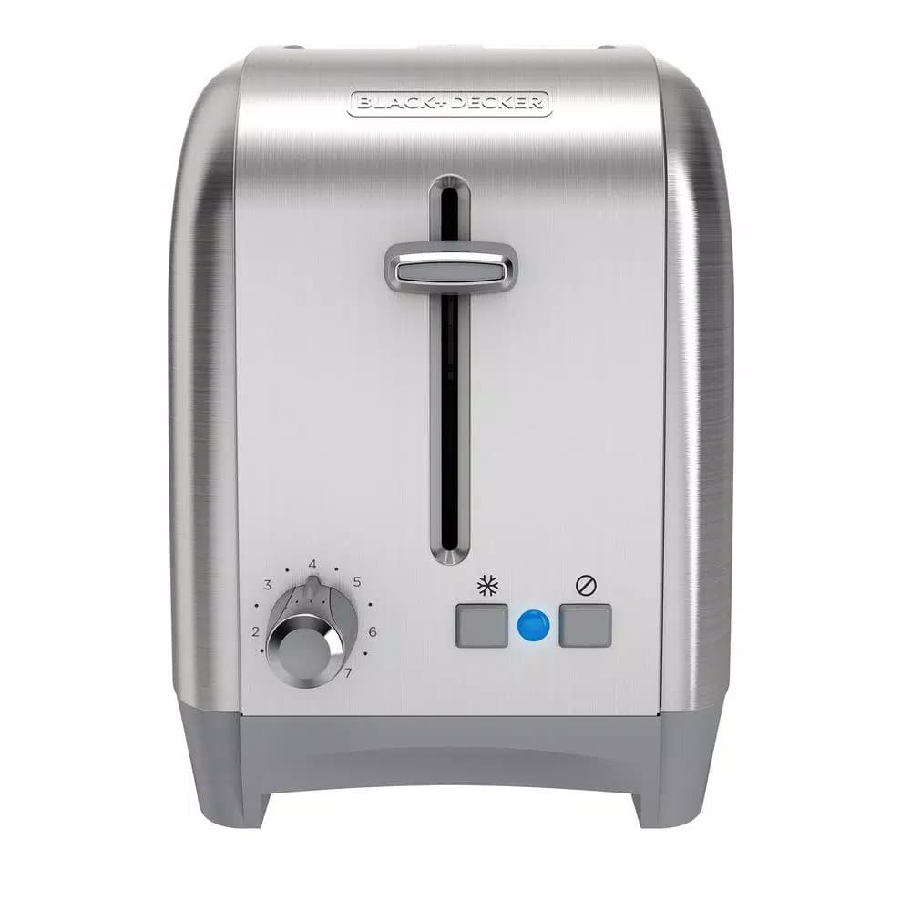 BLACK+DECKER 2-Slice Wide Slot Toaster, Black and Stainless Steel