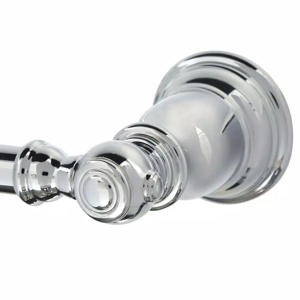 MOEN Kingsley 24 in. Chrome Towel Bar, Modern Glam Single Towel Bar