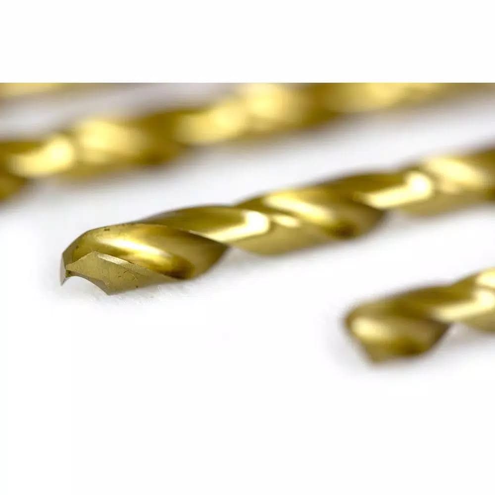 WEN 15-Piece Titanium-Coated Twist Drill Bit Set with Hex Shank