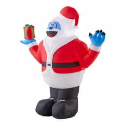 Rudolph 3.5 ft. Airblown Inflatable Bumble in Santa Suit - Officially Licensed Rudolph the Red-Nosed Reindeer Decor thumbnail 3