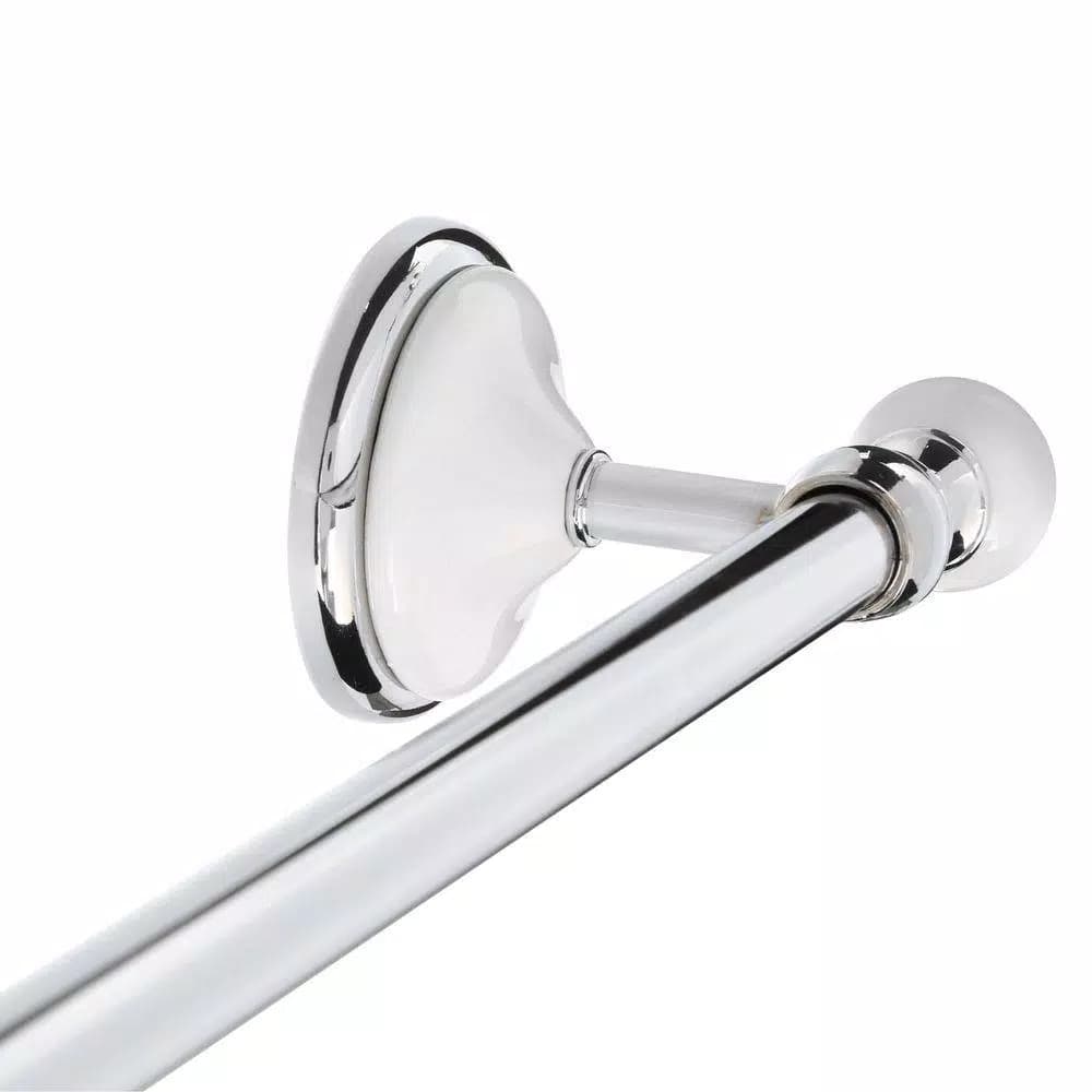 Delta Alexandria 24 in. Towel Bar, Chrome and White, Rustic Farmhouse Style