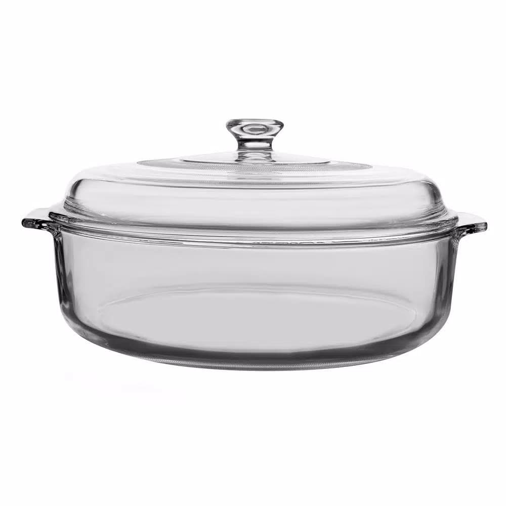 Libbey Baker's Basics 3 Qt. Glass Casserole Dish with Cover, 2-Piece Set