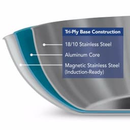 Tramontina Gourmet 12 in. Tri-Ply Clad Stainless Steel Frying Pan thumbnail 5