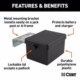 CURT Lockable Breakaway Battery Case with Metal Mounting Bracket thumbnail 2