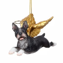 Design Toscano Boston Terrier Angel Dog Christmas Ornament thumbnail 1