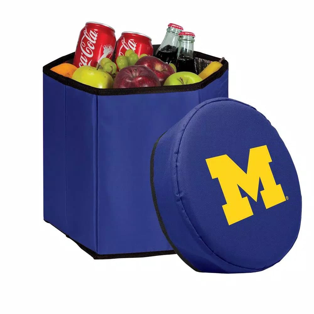 Picnic Time University of Michigan Michigan Wolverines 12 Qt. Navy Bongo Collapsible Soft-Side Cooler