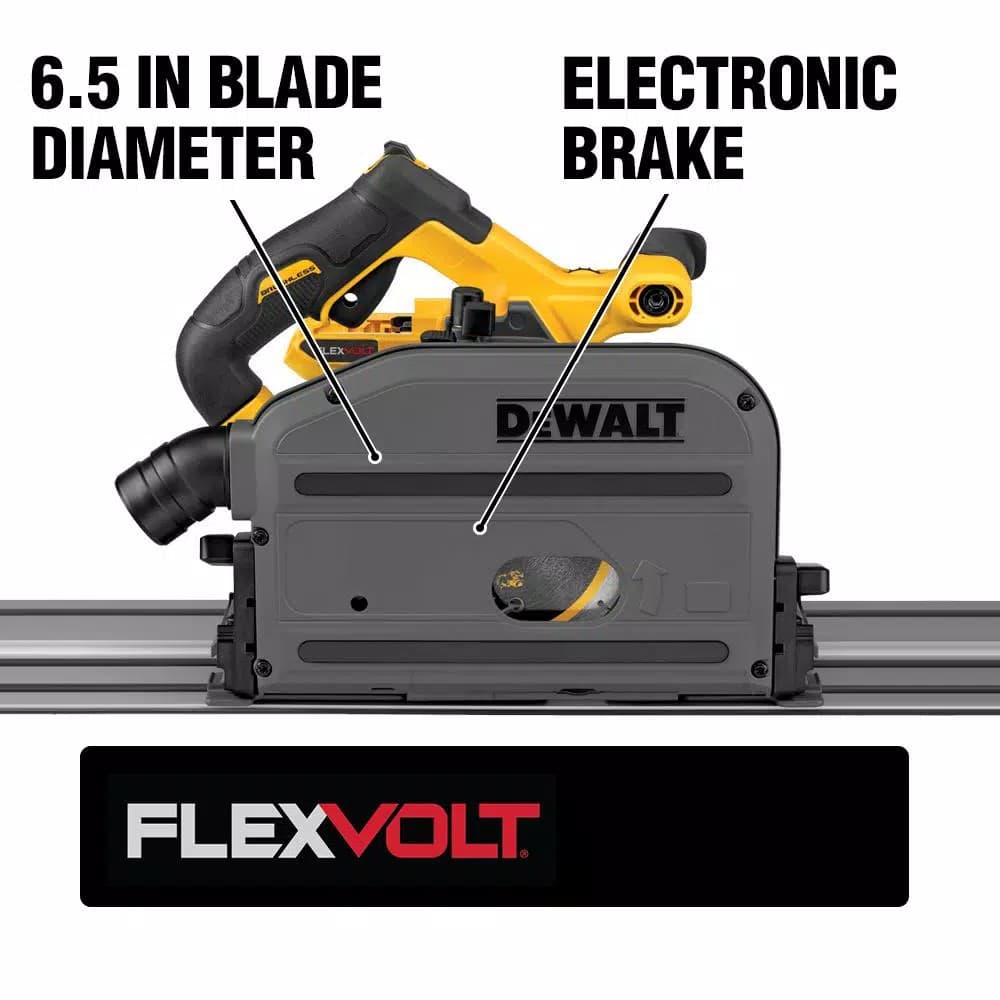 DEWALT FLEXVOLT 60V MAX Cordless Brushless 6-1/2 in. Track Saw (Tool-Only)