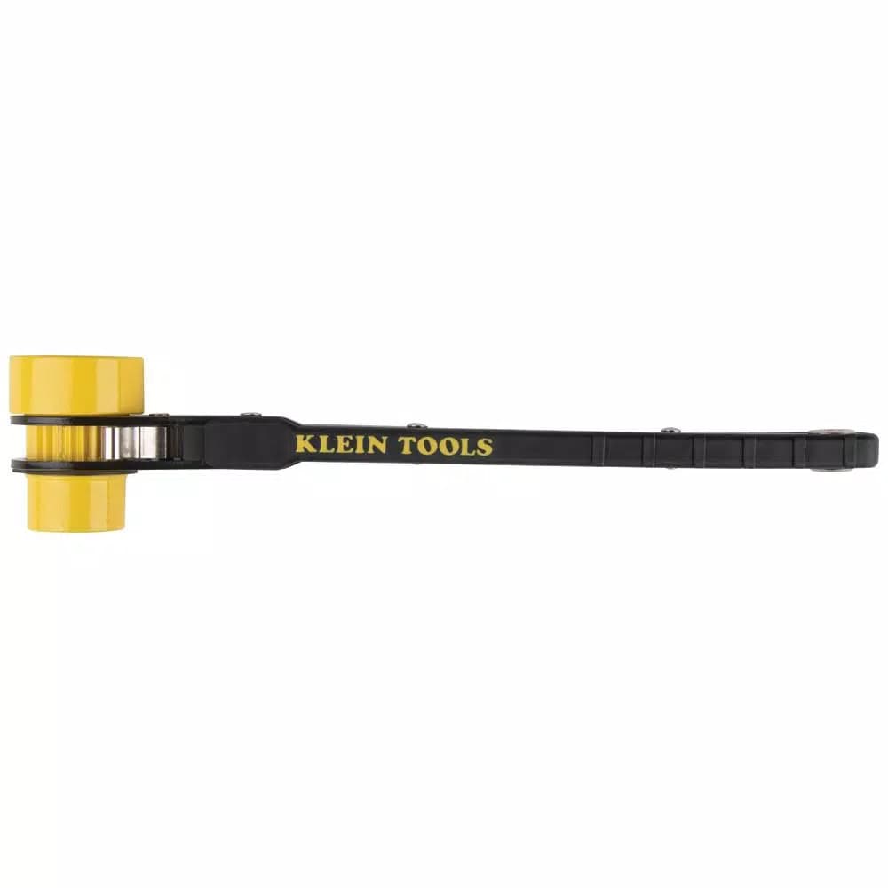 Klein Tools Ratcheting Lineman's Wrench, 4-in-1 Combination Square Socket