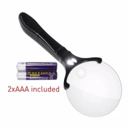 SecurityMan Handheld Magnifying Glass with 2 LED Lights - 3X/5X Dual Lens Illuminated Magnifier thumbnail 7
