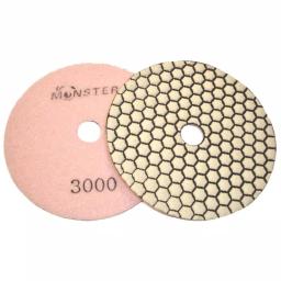 Monster 5 in. Honeycomb Dry Diamond Polishing Pad Set with Back Holder, 8-Piece Kit thumbnail 3