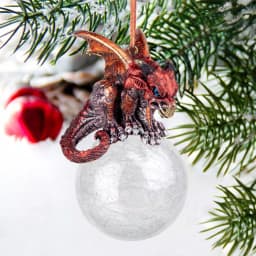 Design Toscano Pensive Percher Dragon 2018 Collectible Holiday Ornament thumbnail 6