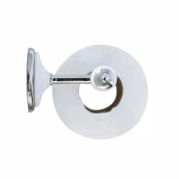 MODONA ARORA Toilet Paper Holder - White Porcelain & Polished Chrome Stainless Steel Roller thumbnail 5