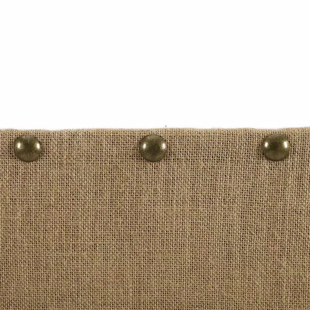 Unbranded Burlap Covered Cork Memo Board with Antique Bronze Nailhead Trim, 24 x 36 in.
