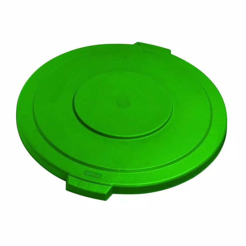 Carlisle Bronco 55 Gallon Green Round Trash Can Lid, 2-Pack