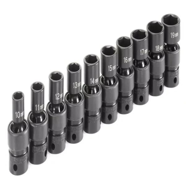 GP 3/8 in. Drive Metric Deep Impact Socket Set, 10-Piece
