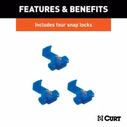 CURT 4-Way Flat Trailer Connector Socket with 60" Wires and Installation Hardware thumbnail 4