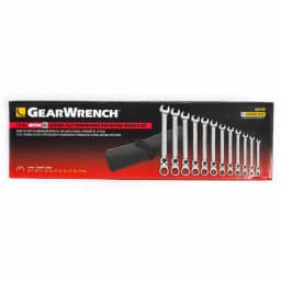GEARWRENCH 12-Piece Metric Flex-Head Ratcheting Combination Wrench Set with Roll Pouch thumbnail 9