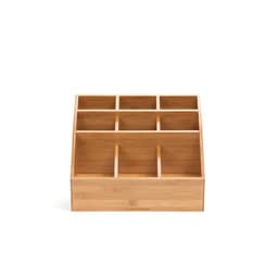 Mind Reader 9-Compartment Square Bamboo Condiment Organizer thumbnail 1