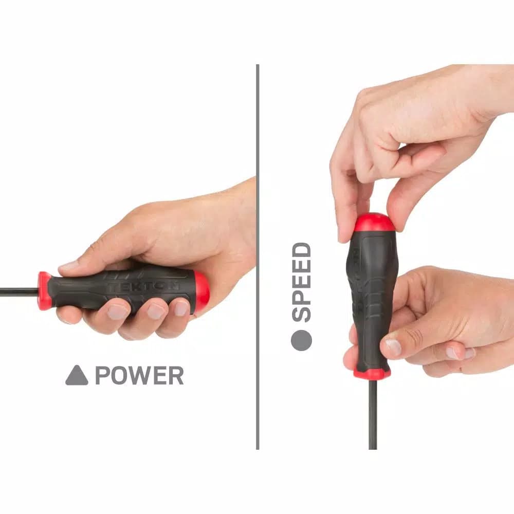 TEKTON 4-Piece Screwdriver Set with Three-Sided Ergonomic Handles