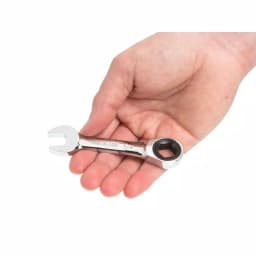 TEKTON 1/2 in. Stubby Ratcheting Combination Wrench, 6-Point Box End thumbnail 7