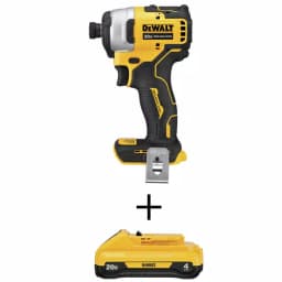 DEWALT 20V MAX ATOMIC Brushless 1/4 in. Compact Impact Driver Kit with (1) 4 Ah Battery thumbnail 1