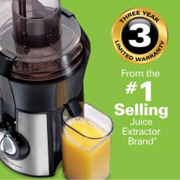 Hamilton Beach Big Mouth Pro 800W Centrifugal Juicer, 1 Qt, Black and Stainless Steel thumbnail 4