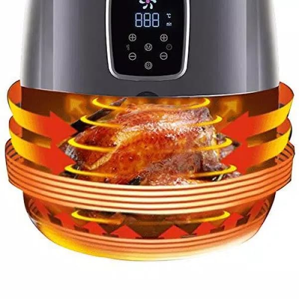 Emerald Extra-Large 5.5 Qt. Digital Air Fryer, 1800W Gray